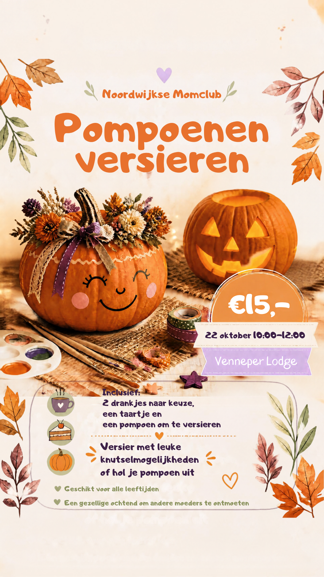 Poster Pompoenen versieren @Venneperlodge
